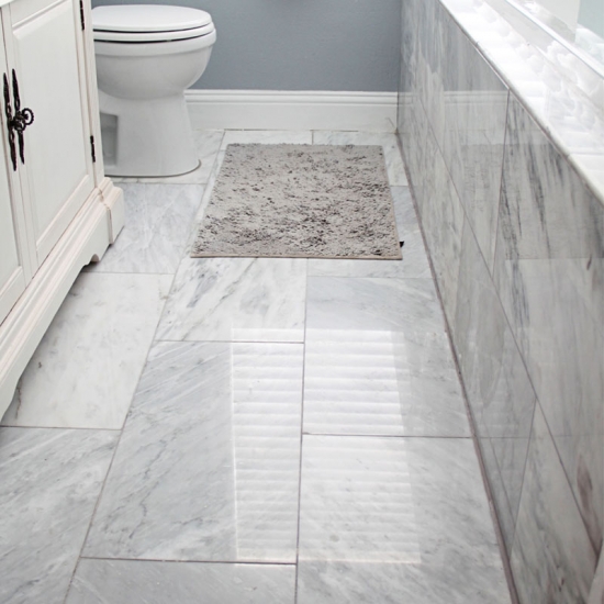 White marble flooring tiles