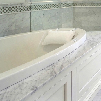 Carrara white marble bathroom vanity top